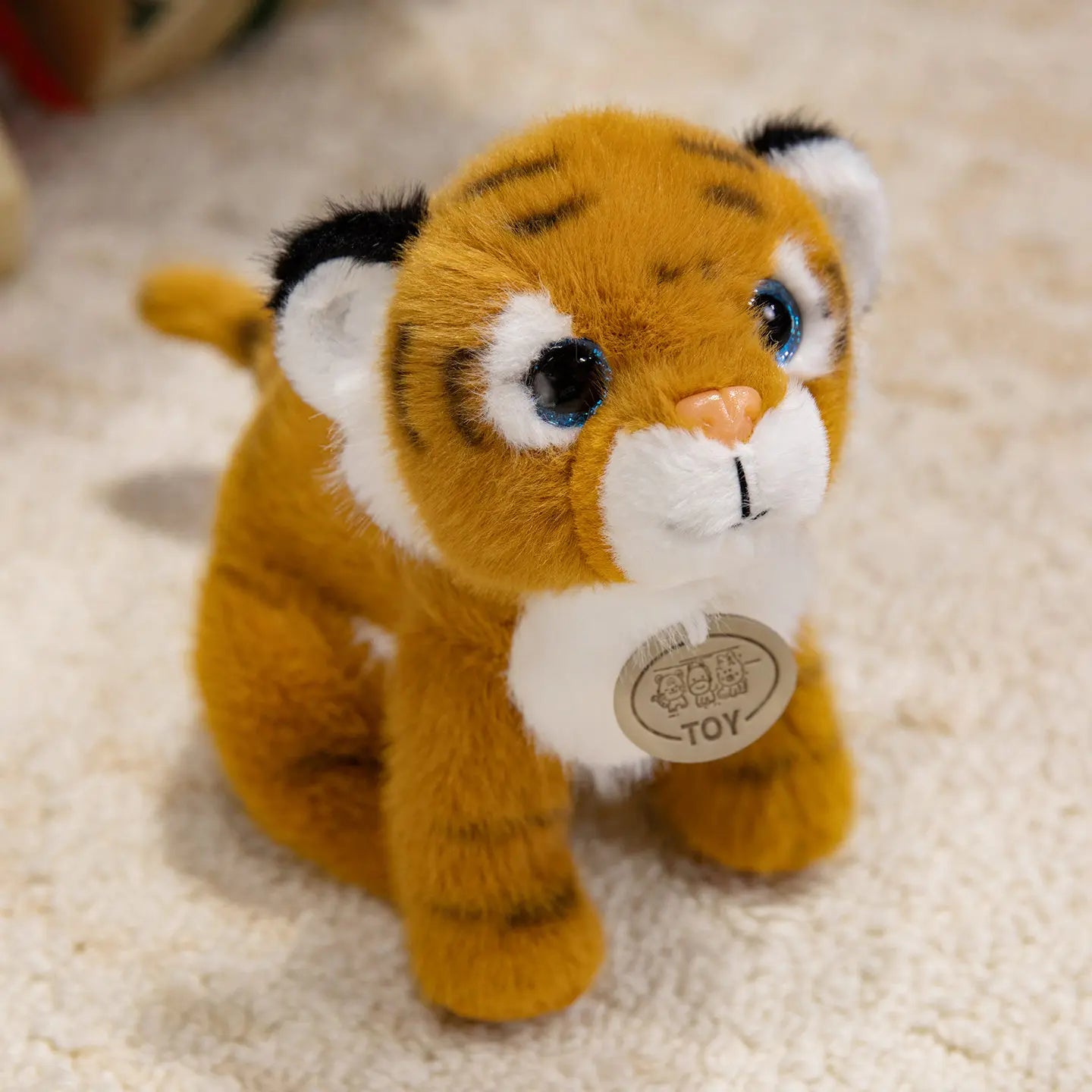 Adorable White Tiger Plush with Blue Eyes - Image 7