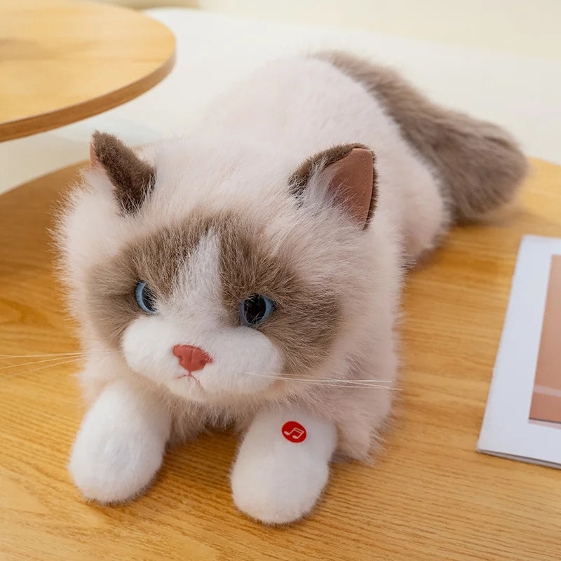 Fluffy Realistic Plush Cat Toy - Image 7