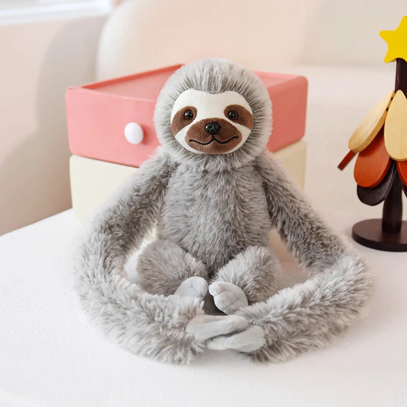 Sweet Sloth Plush Toy with Long Hugging Arms - Image 8