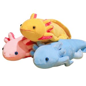 Axolotl Plush Toy in Assorted Bright Colors
