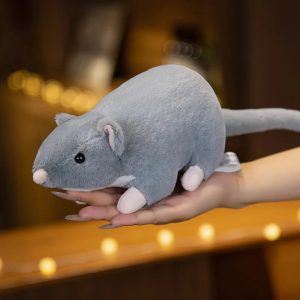 Adorable Grey Mouse Plush Toy