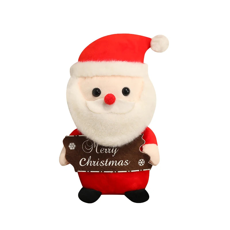 Red Santa Claus Plush with Merry Christmas Sign - Image 4