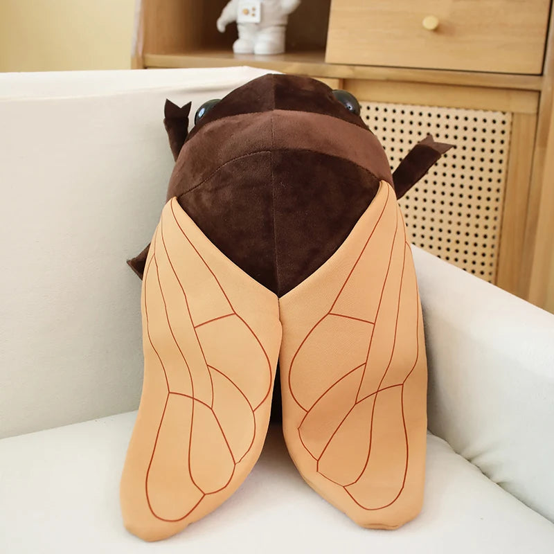 Cute Brown Cicada Plush Toy with Large Wings - Image 6