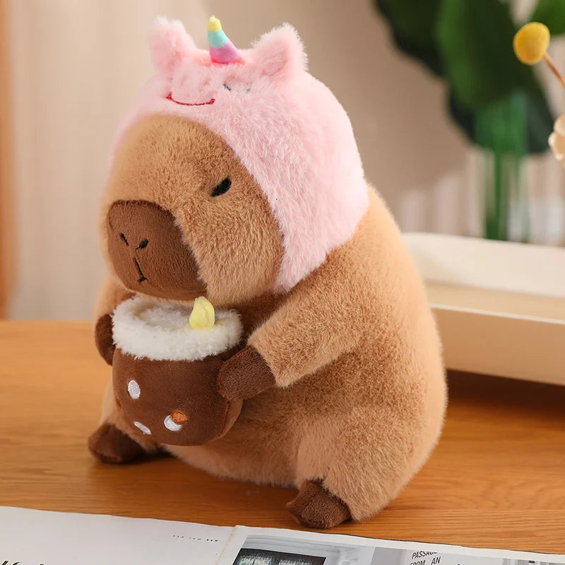Cute Capybara Plush Toy with Toast Collar - Image 6