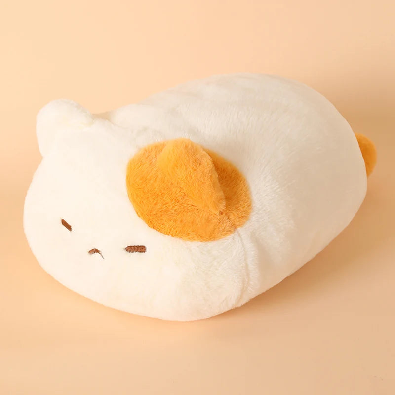 Soft Two-Tone Plush Sleeping Animal Cushion - Image 8