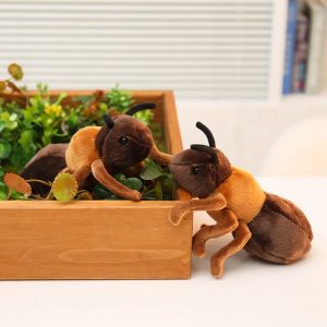 Realistic Brown and Tan Ant Plush Toy