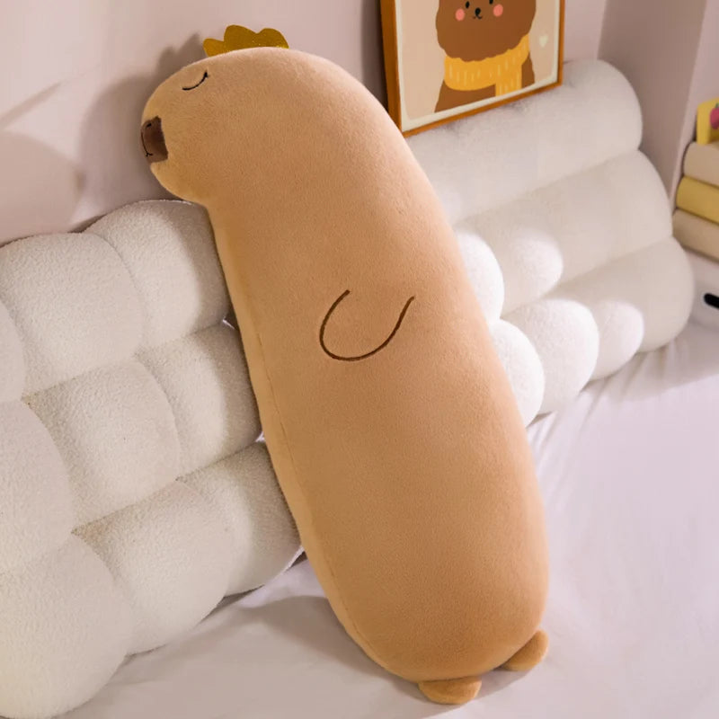 Tan Crowned Capybara Long Plush Pillow - Image 7
