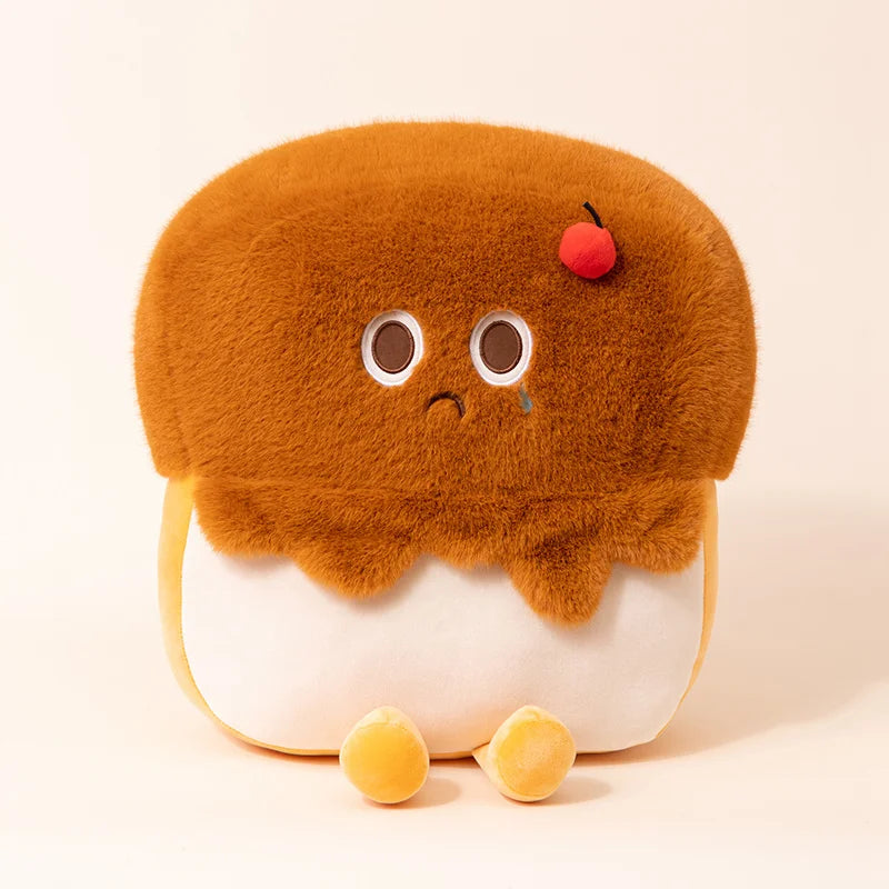 Cute Fuzzy Peach Toast Plush Pillow - Image 7