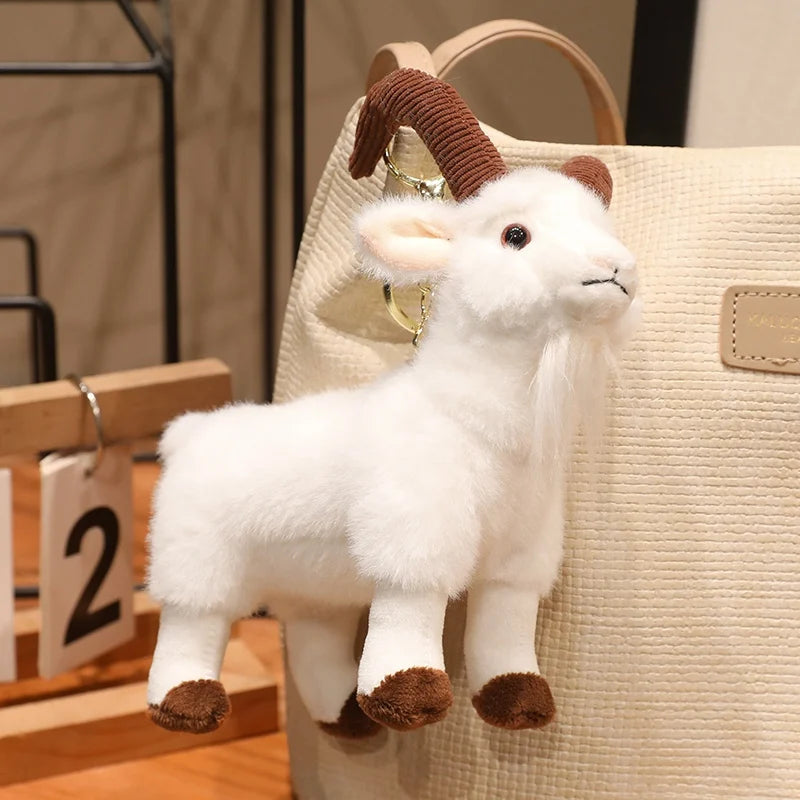 Cute Mountain Goat Plush Toy with Corduroy Horns - Image 7
