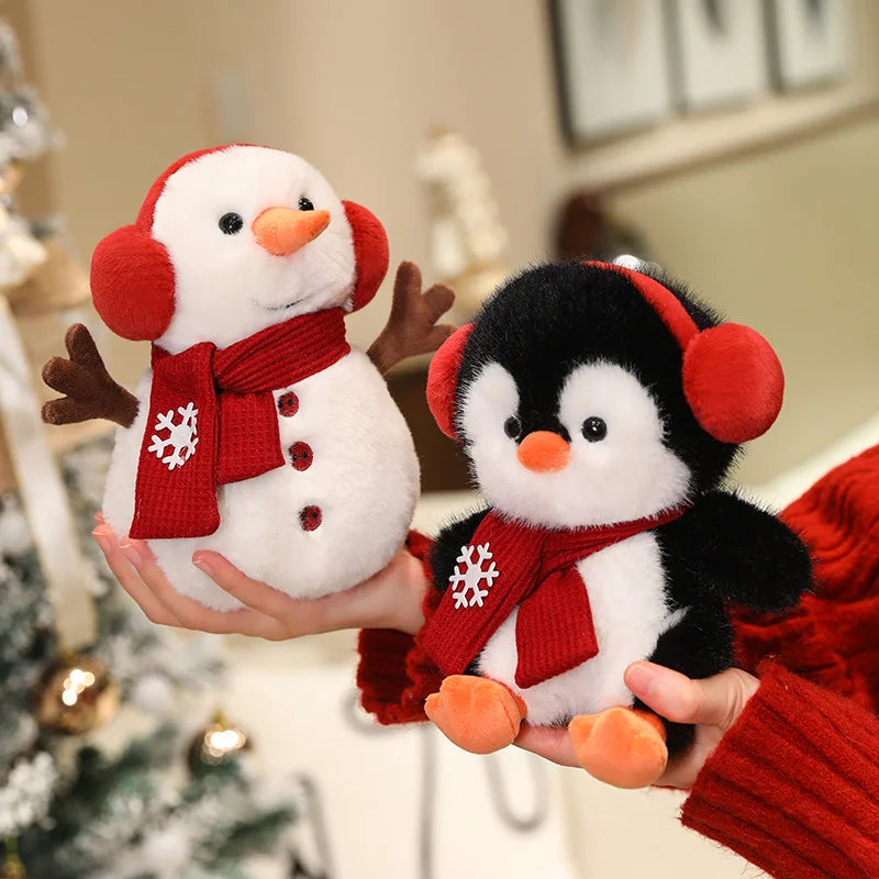 Soft Plush Penguin Snowman with Red Earmuffs - Image 6