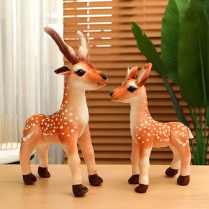 Spotted Deer Plush Toy with Antlers