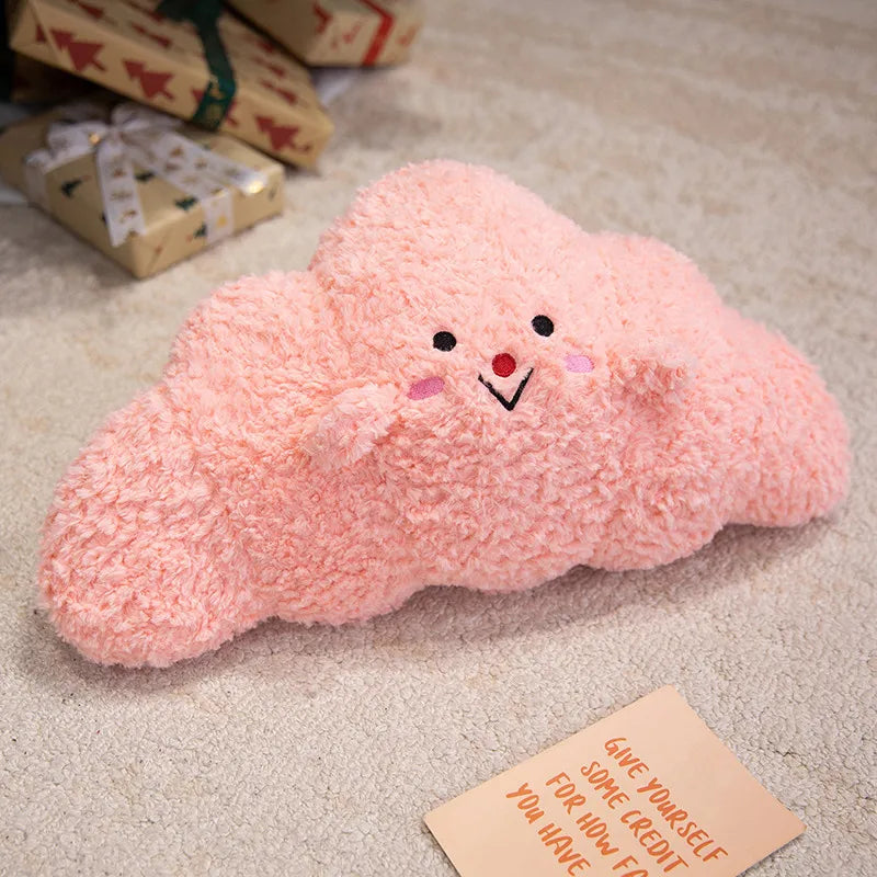 Cute Fuzzy Croissant Plush Pillow with Face - Image 9