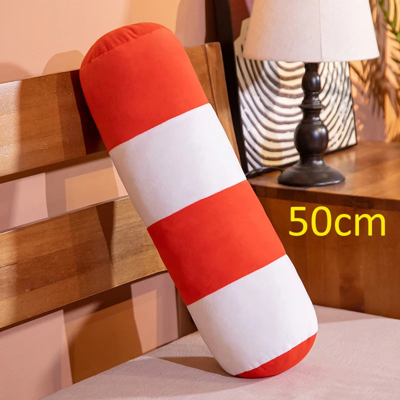 Fun Orange and White Traffic Cone Plush Pillow - Image 9