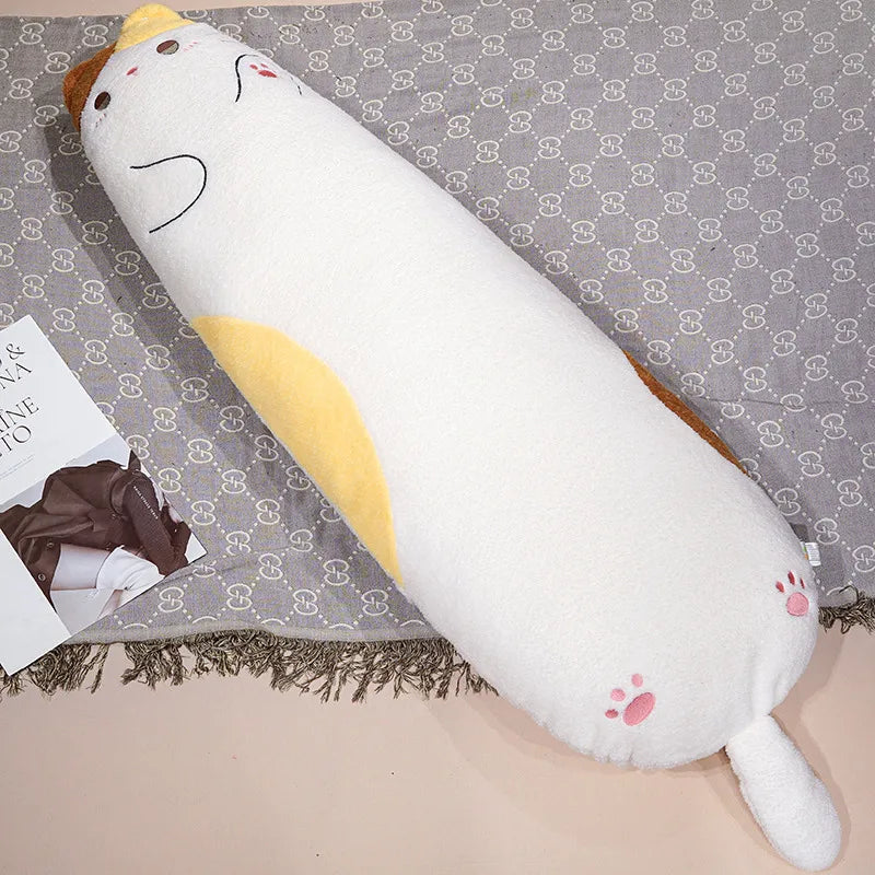 Cute Long Beige Bear Plush Body Pillow - Image 7