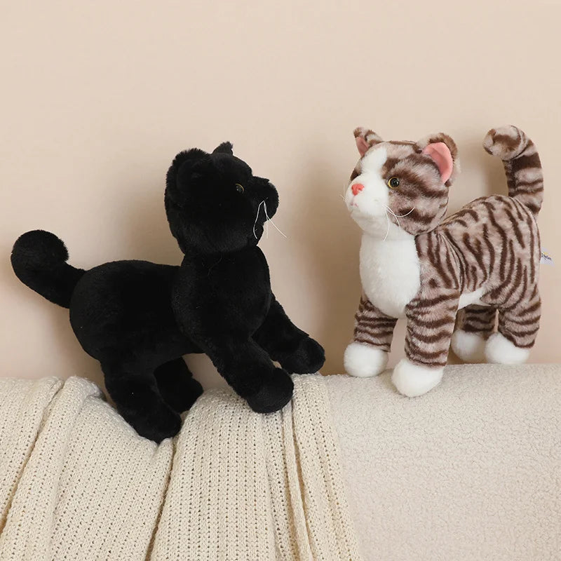 Realistic Black and White Tuxedo Cat Plush - Image 4