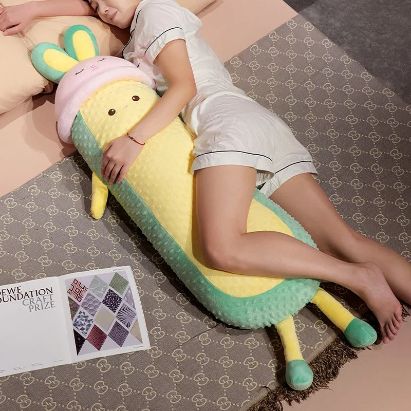 Soft Kawaii Watermelon and Radish Plush Pillow - Image 4