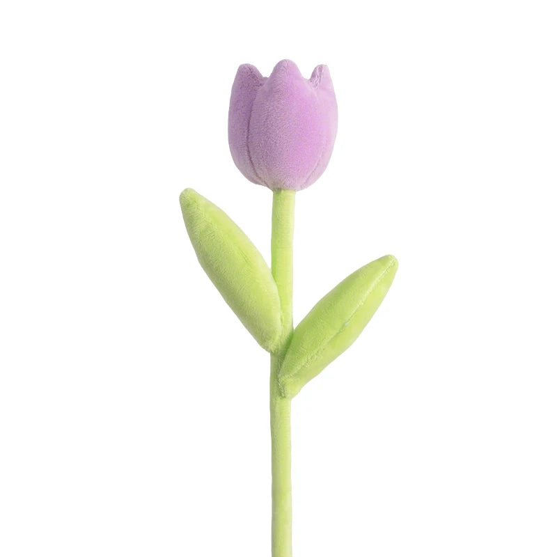 Mixed Pastel Plush Daisy and Tulip Bouquet - Image 18