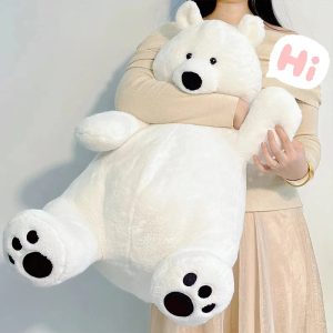 Oversized Soft White Polar Bear Plush
