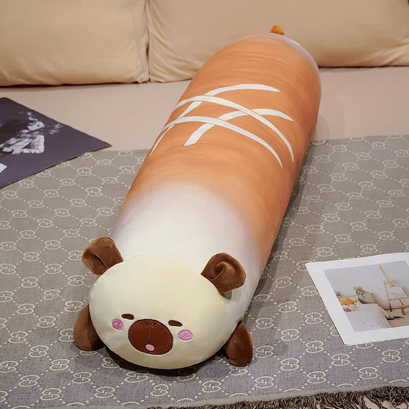 Cute Orange Gradient Baguette Plush Body Pillow - Image 10
