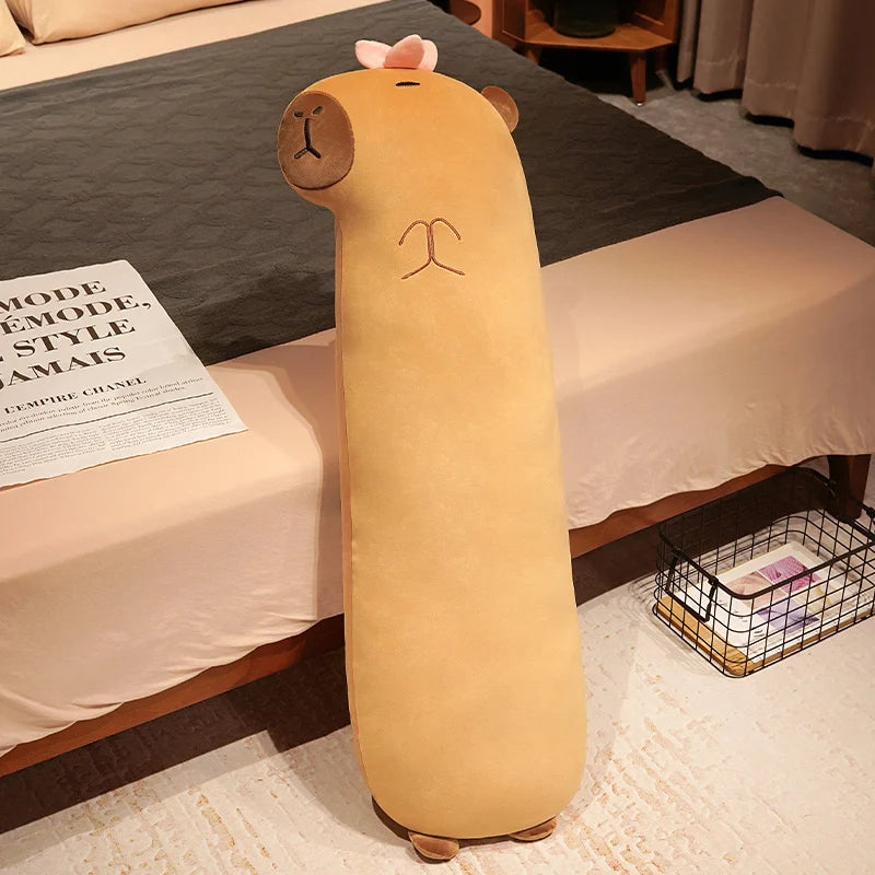 Cute Fluffy Sleepping Pillow Capybara Plush Doll Kawaii Long Capybara Stuffed Toy Stuffed Animals Birthday Gift Home Decor - Image 7