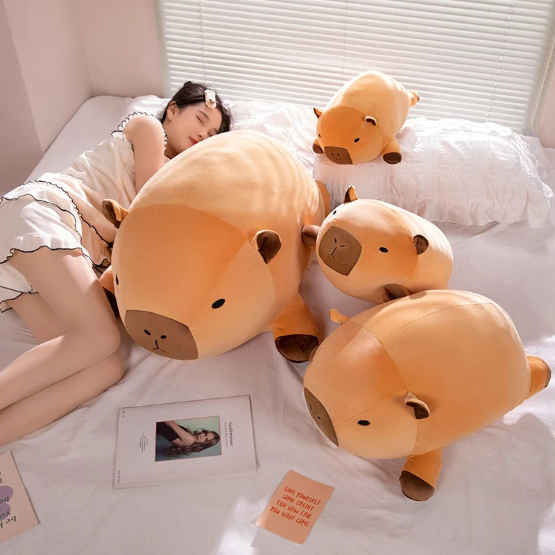 Cute Oversized Brown Character Plush Pillow - Image 3