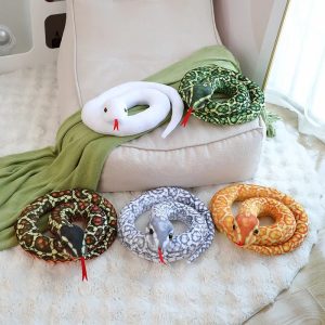 Soft Coiled Realistic Snake Plush Toy