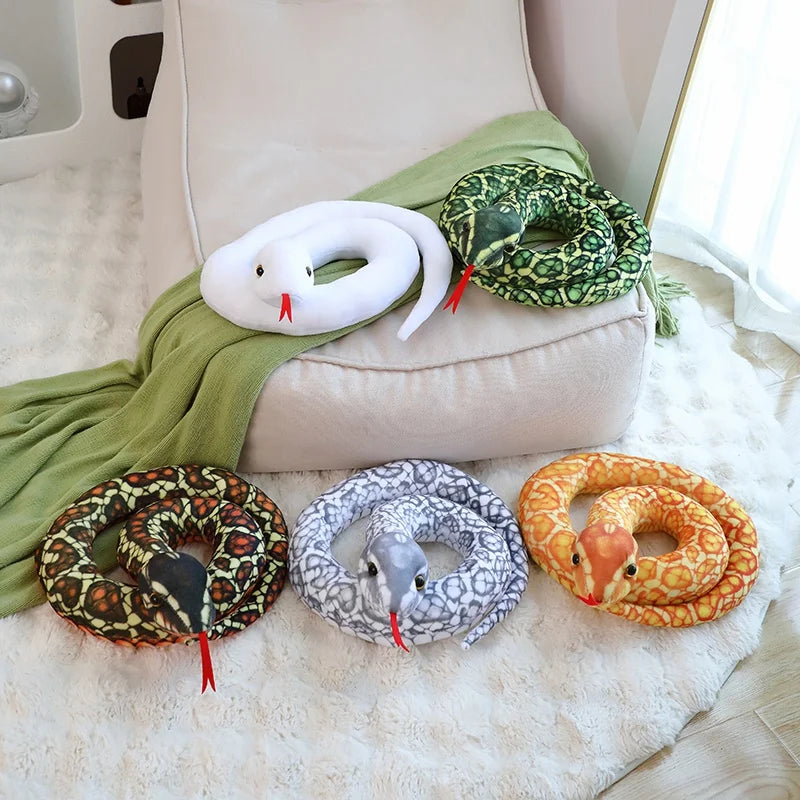 Soft Coiled Realistic Snake Plush Toy