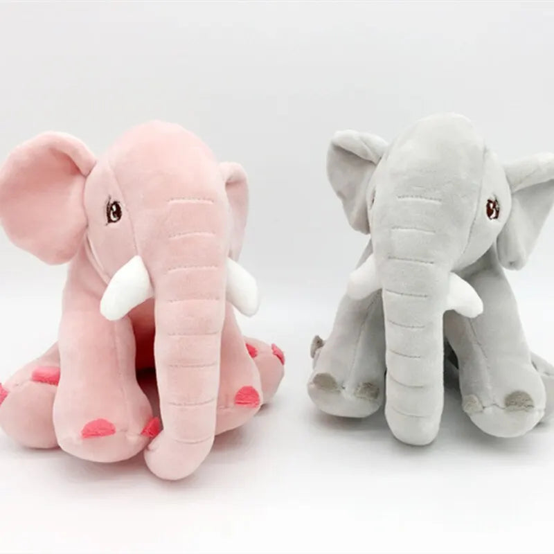 Soft Pink or Gray Elephant Plush Toy