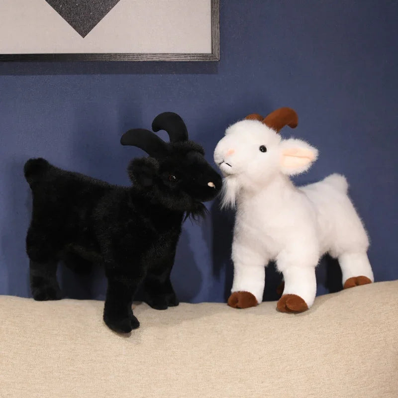 Soft White Ram Plush Toy with Curled Horns - Image 4