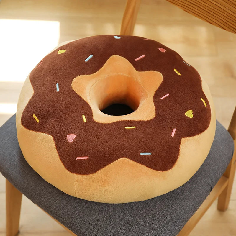Cute Donut Plush Pillow with Colorful Sprinkles - Image 5