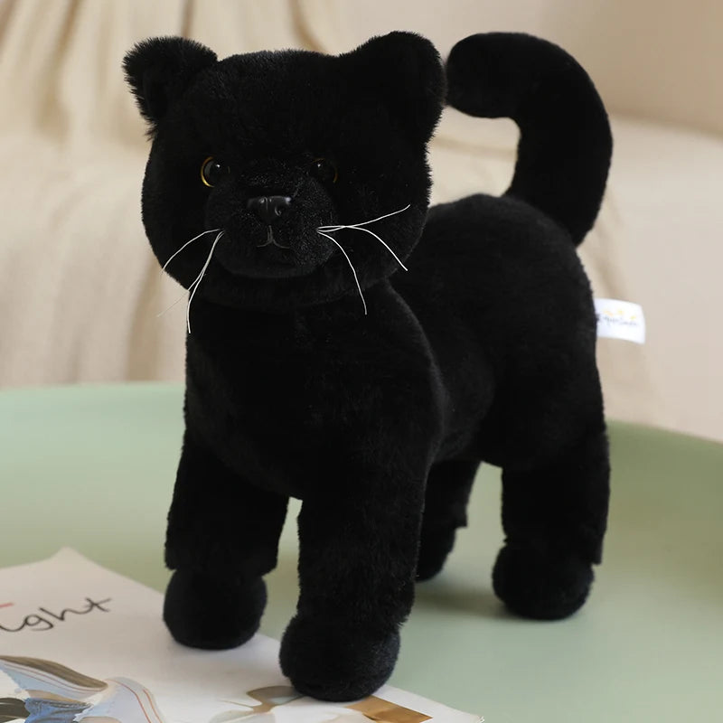 Realistic Black and White Tuxedo Cat Plush - Image 8