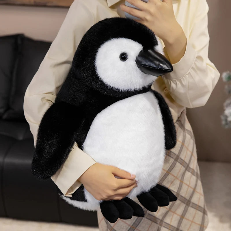Soft Baby Penguin Plush Set in Black and Grey - Image 5
