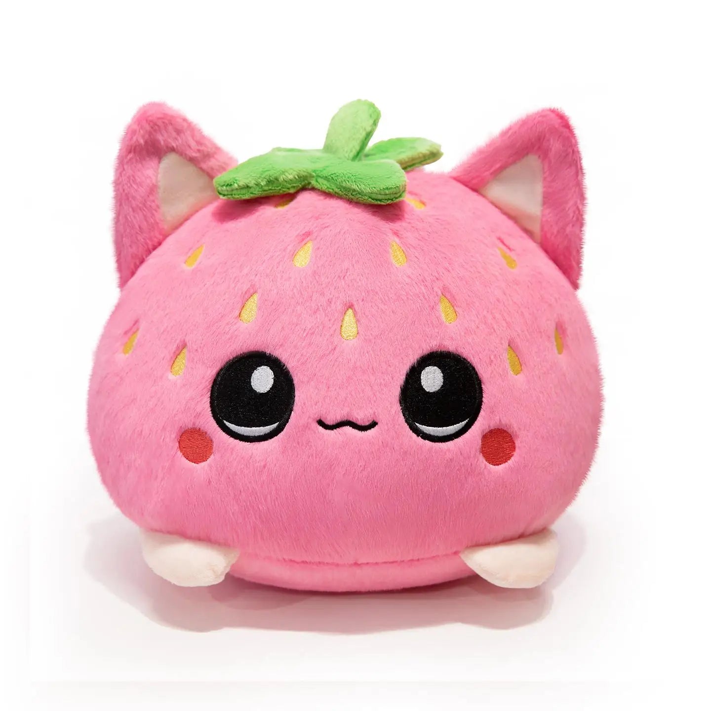Kawaii Pink Strawberry Cat Plush Toy - Image 7