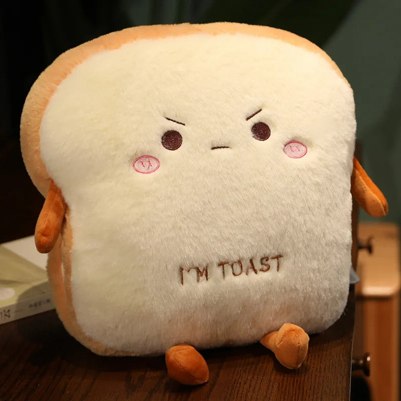 Cute Toast Plush Pillow with 'I'M TOAST' - Image 5