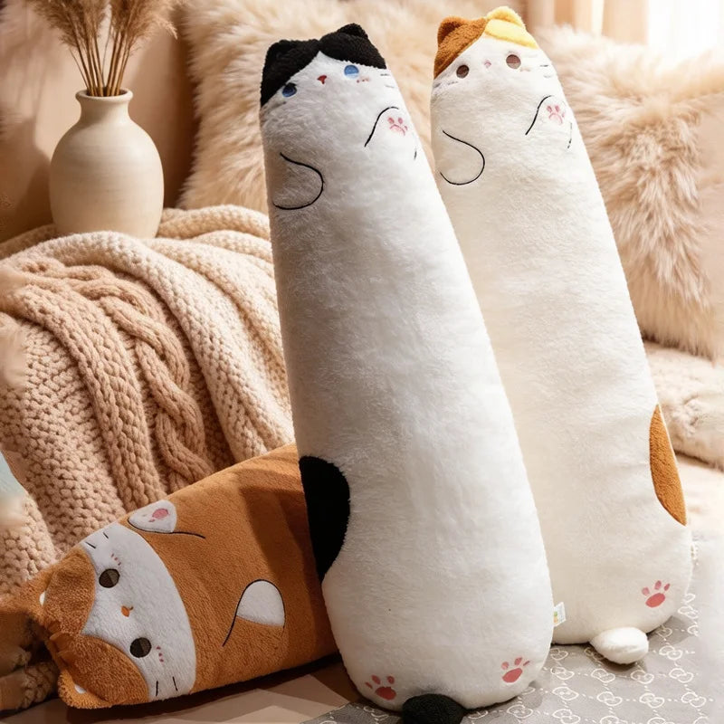 Cute Long Beige Bear Plush Body Pillow - Image 2