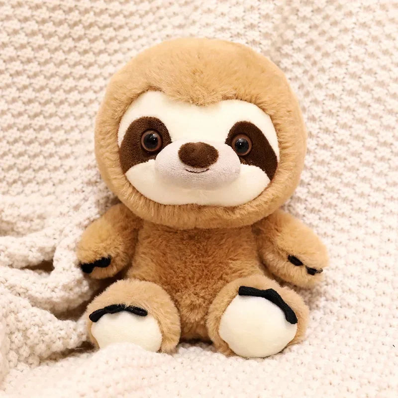 Smiling Brown Sloth Plush Toy - Image 5