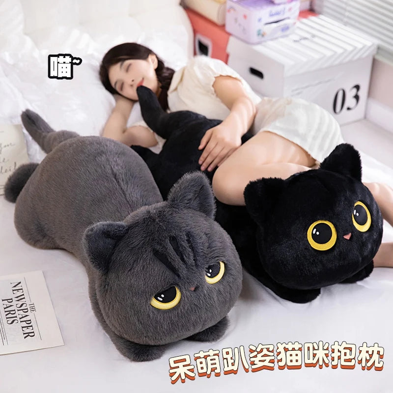 Cute Lying Cat Plush Hugging Pillow