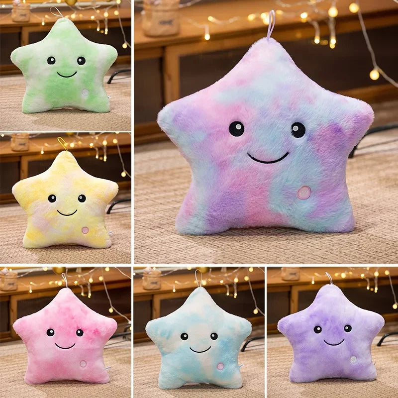 Smiling Light Up Star Plush Pillow - Image 2