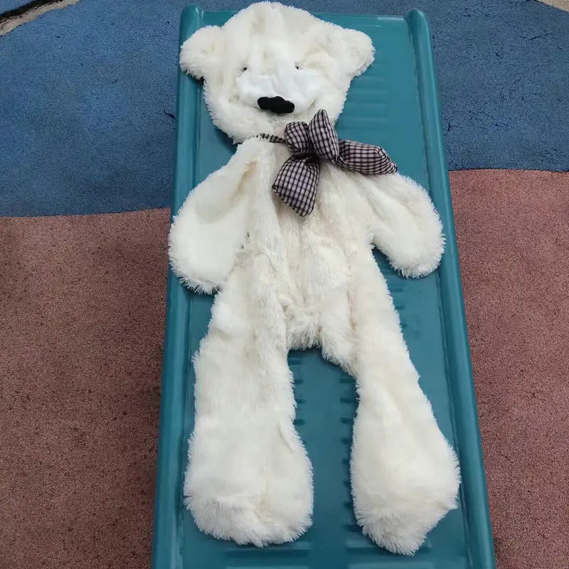 Giant Soft Plush Teddy Bear with Checkered Bow Tie - Image 10