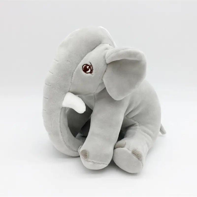 Soft Plush Elephant Toy in Pink or Gray - Image 7