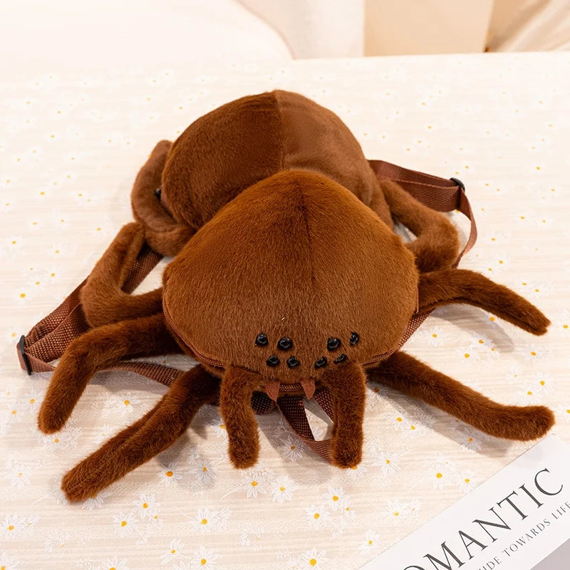 Cute Brown Plush Spider Backpack - Image 4