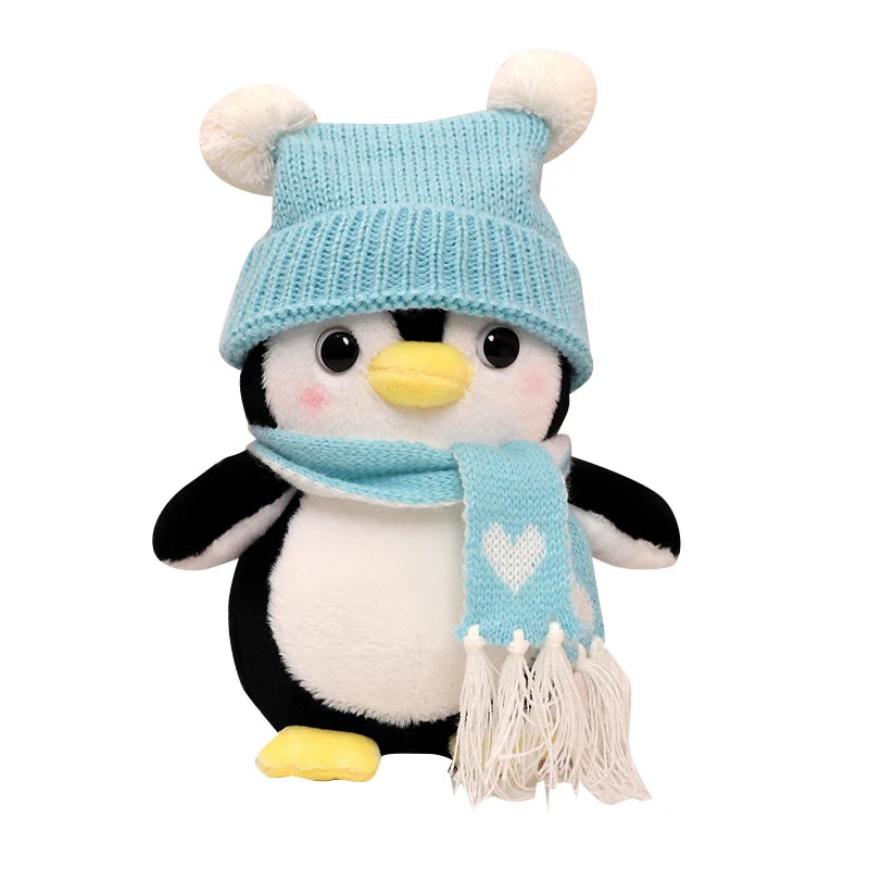 Plush Penguin Pair with Knitted Pom-Pom Hats - Image 6