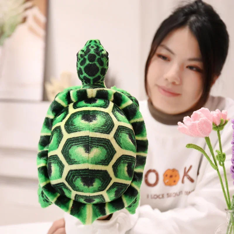 Realistic Soft Sea Turtle Plush with Segmented Shell - Image 6