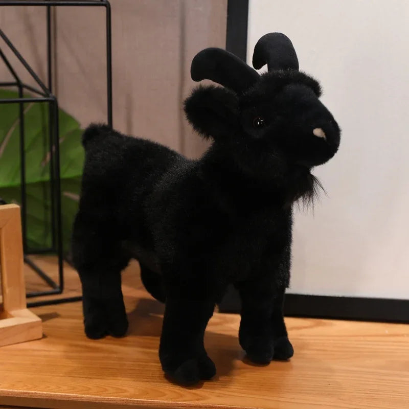 Soft White Ram Plush Toy with Curled Horns - Image 7