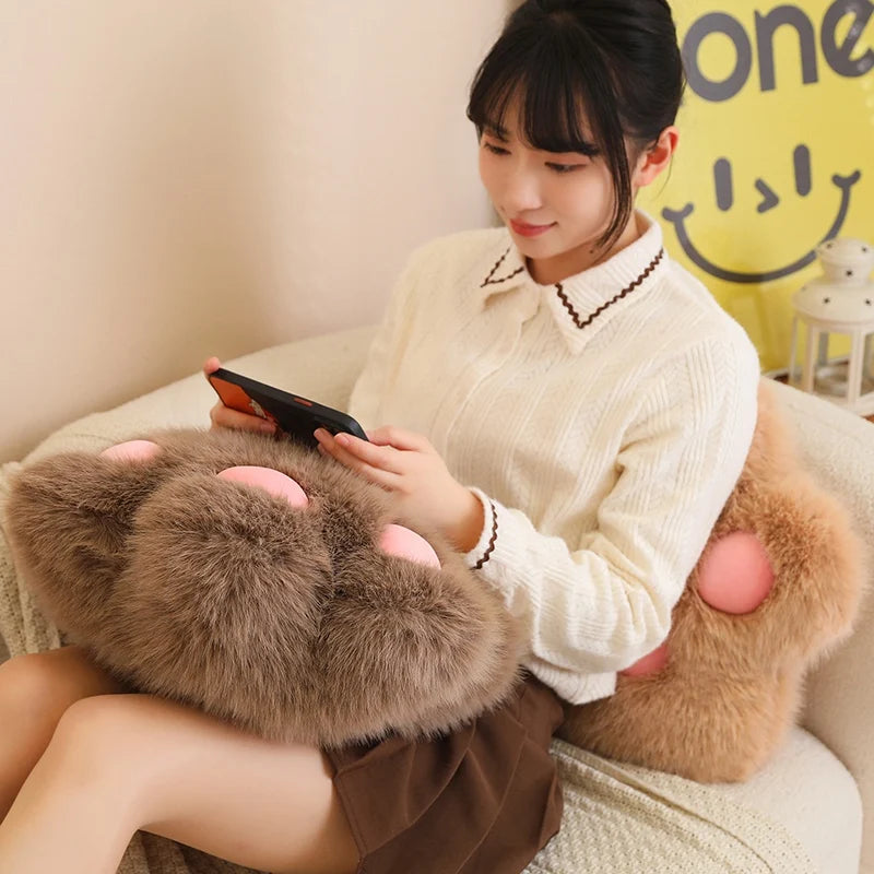 Fluffy Animal Paw Shaped Pillow - Image 6