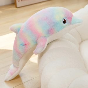Rainbow Pastel Plush Dolphin