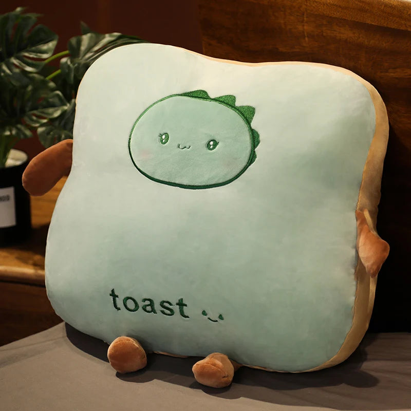 Plush Toast Pillow with Cute Animal Faces - Image 11