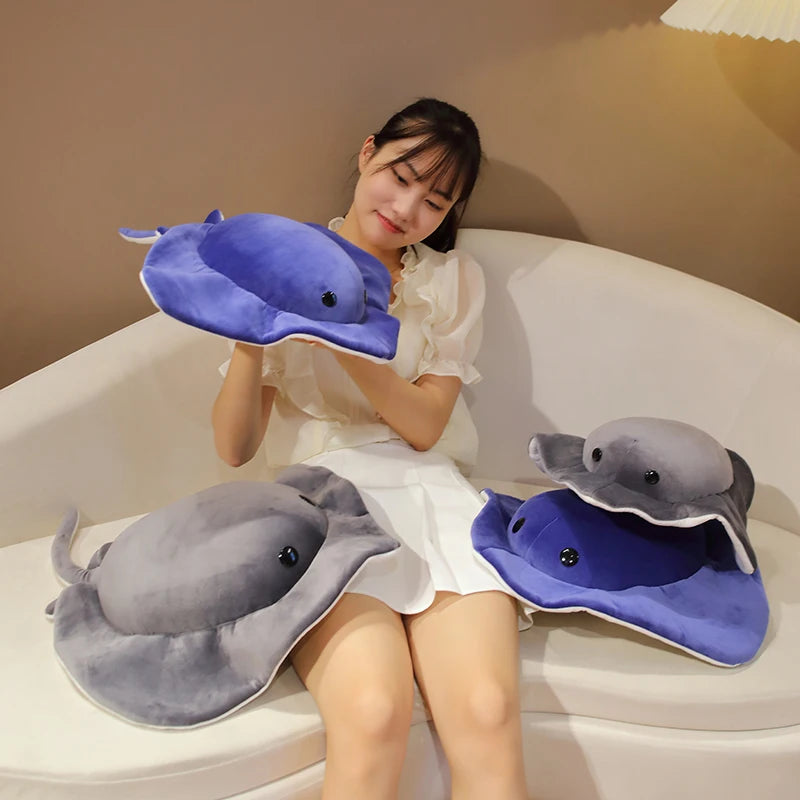 Deep Blue Stingray Plush Toy - Image 3