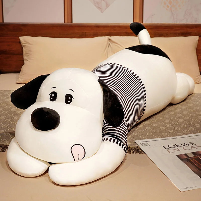 Cute Striped Dog Plush Body Pillow - Image 9