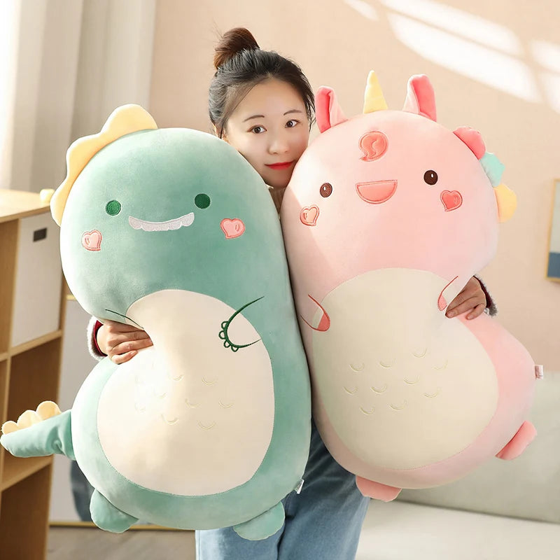 Chubby Dinosaur Plush Pillow in Mint Green - Image 2